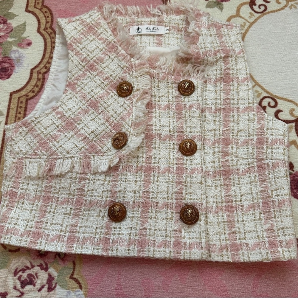 Pink tweed top size S NWT 🎀💗